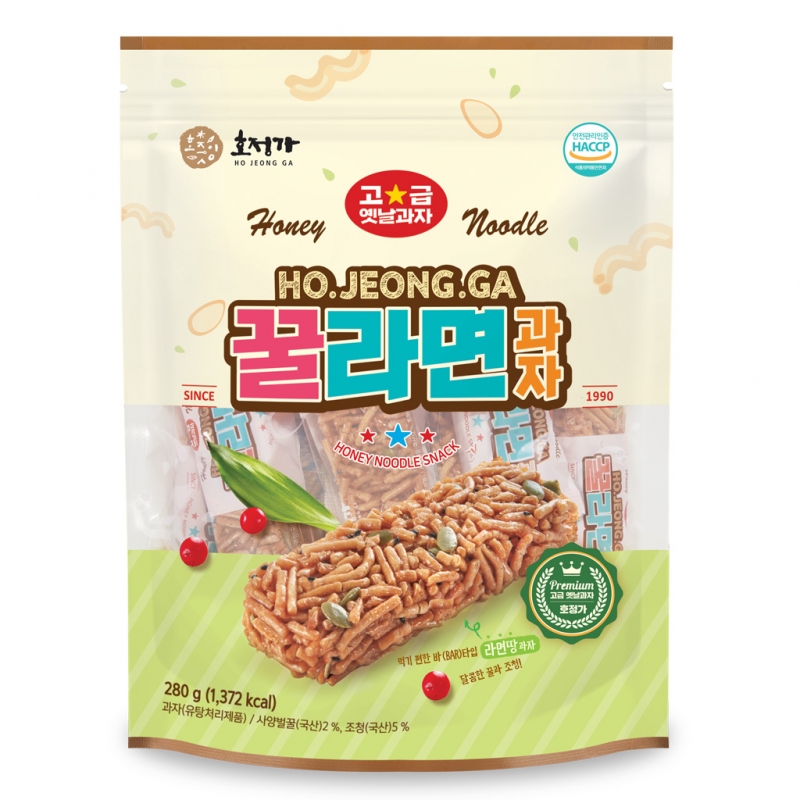 (호정식품) 호정가 꿀라면과자 (봉지) 280g