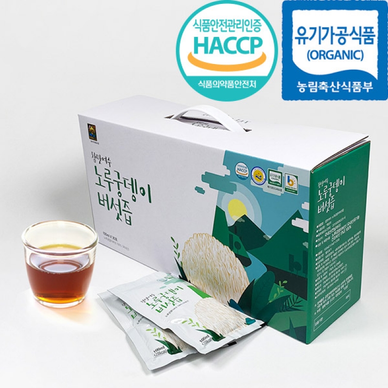 (돌산버섯영농조합) 참맛여수 노루궁뎅이버섯즙 100ml*30포(+4포추가증정)