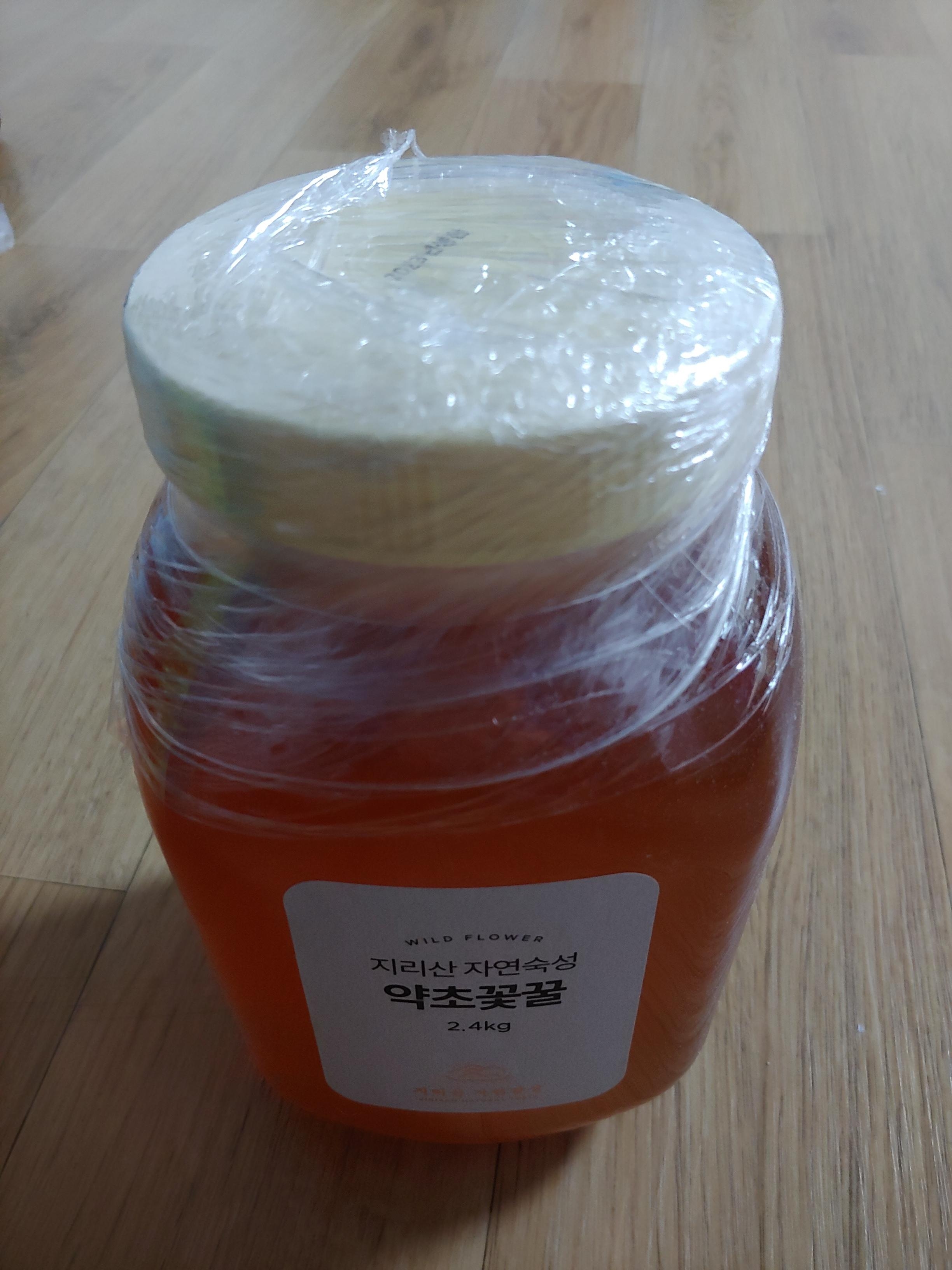 [6차산업] (지리산자연밥상) 지리산 약초꽃 야생화 자연숙성 천연 벌꿀 2.4kg