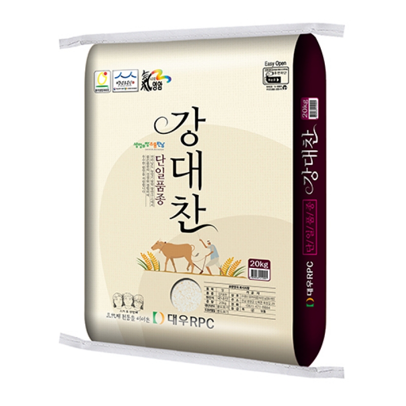 (대우미곡) 2023 햅쌀 씹는 맛이 좋은 단일품종 강대찬쌀 20kg