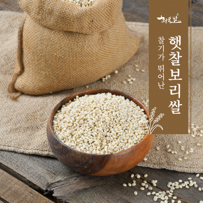 [농식품바우처] (황토사랑) 황토밭푸드 24년산 찰보리쌀 (4kg/10kg)