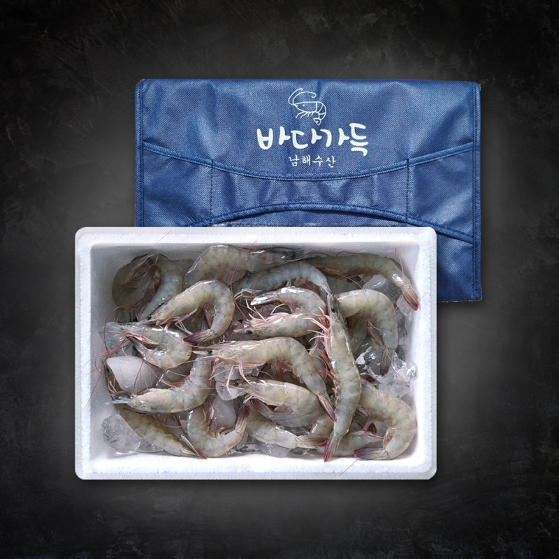 [선물관] (남해수산) 어획당일 급냉한 국산 흰다리새우 2kg