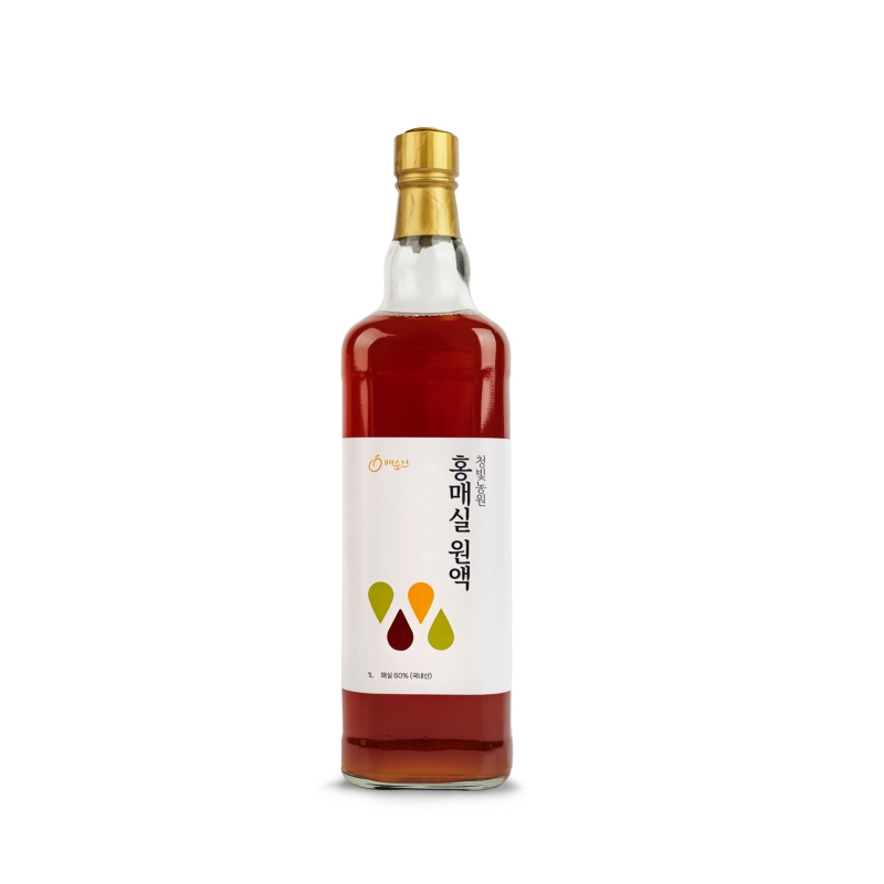 (청빛농원) 원당으로 만든 전통 수제 홍매실원액 (500ml/720ml/1L)